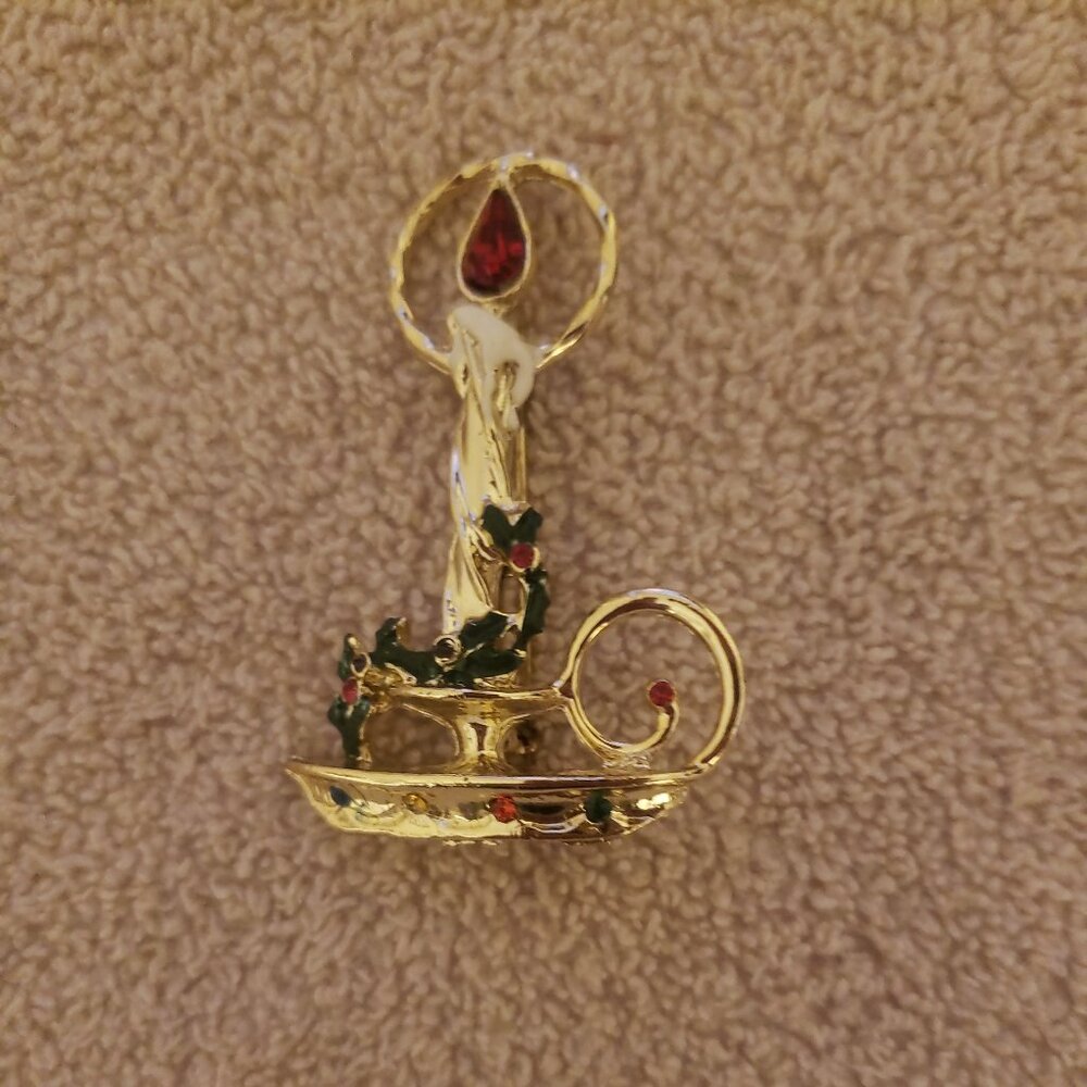 Vintage Candle Brooch/Pin
